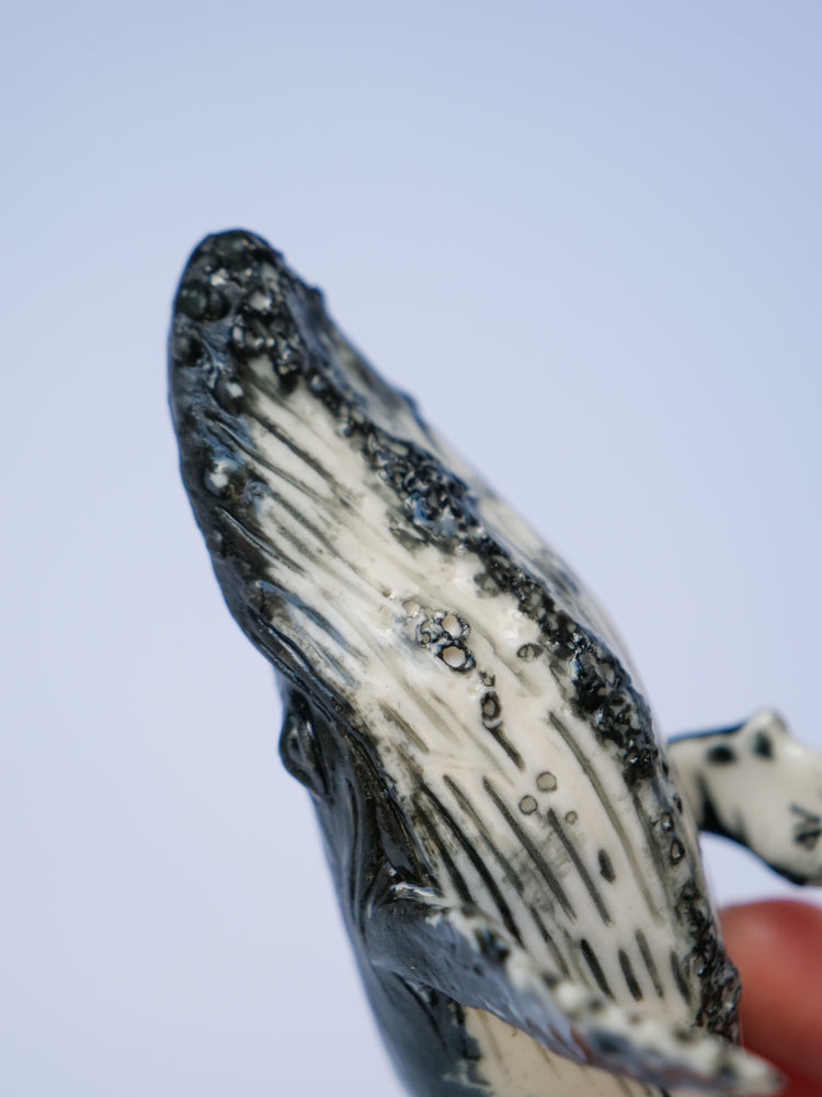 Whale Sammy: small, black & white, hanging
