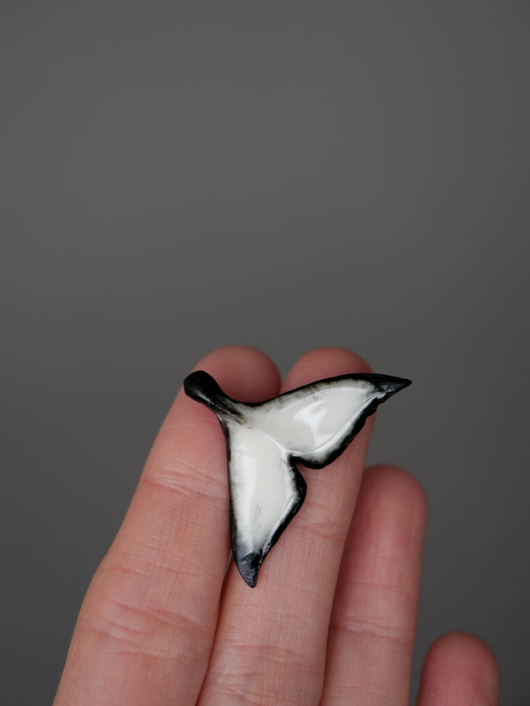 Porcelain whale tail pendants