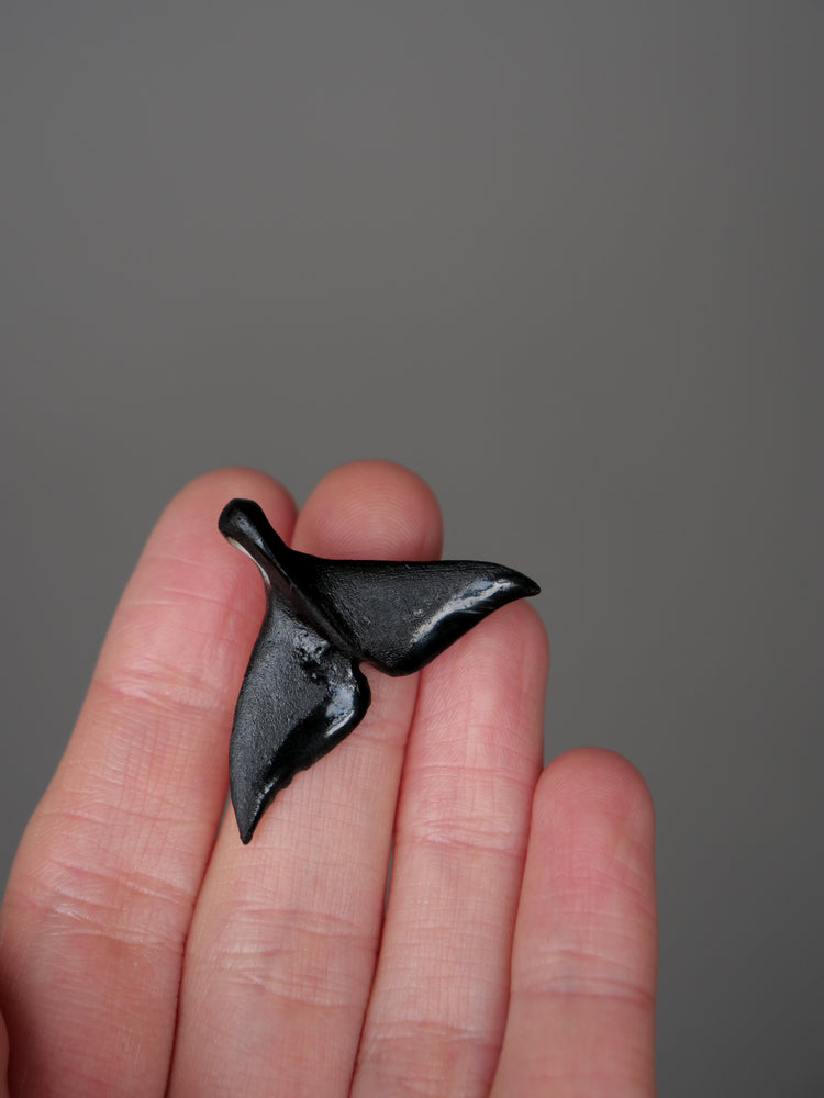 Porcelain whale tail pendants