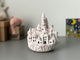 Castle night light, ceramics, with garland for kids room, magic fortress on cliff, lamp warm light, hogwarts interior decor, nightlight
