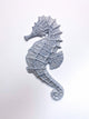 Ceramic sculpture seahorse, coastal style interior decor, wall art object, undersea animal, ocean life