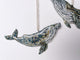 Frosty whales of ceramics for your interior, Christmas tree toys, flat whales