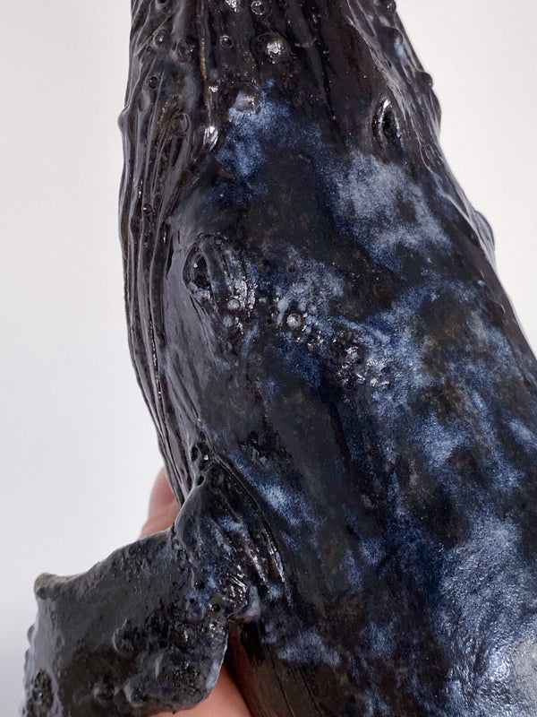 Humpback whale made of ceramics.