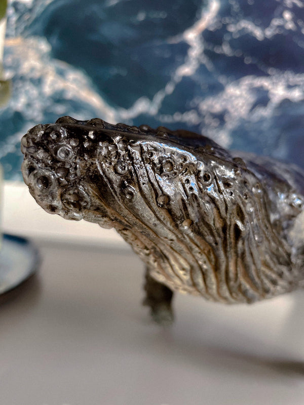 Humpback whale made of ceramics.