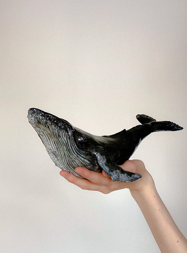 Humpback whale made of ceramics