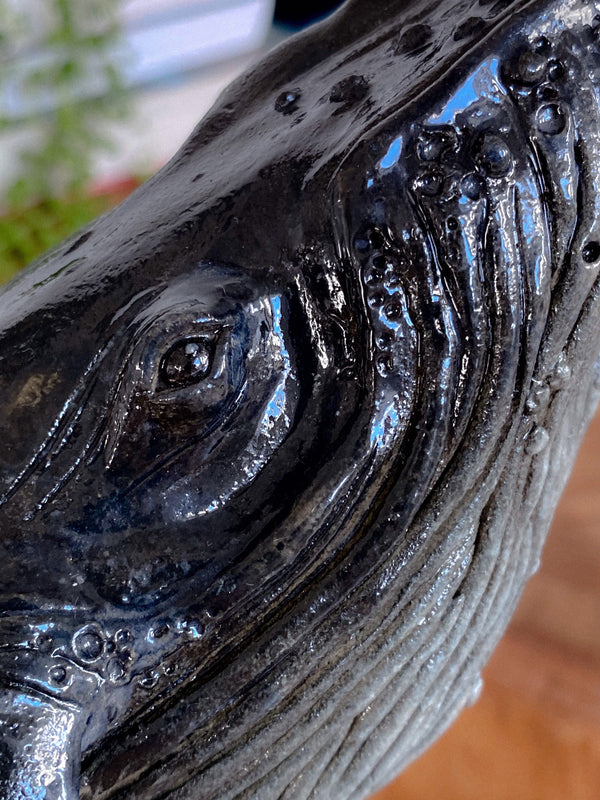 Humpback whale made of ceramics