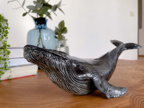Humpback whale made of ceramics
