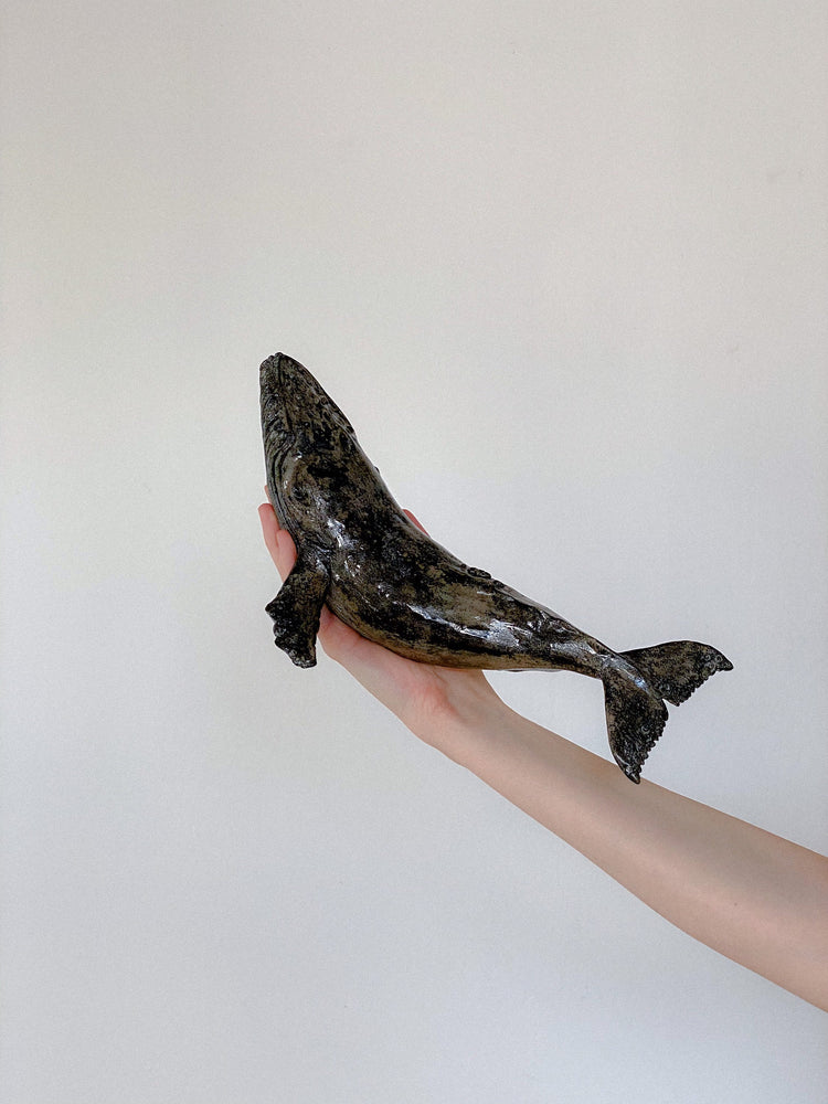 Humpback whale made of ceramics