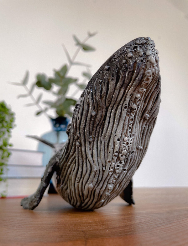 Humpback whale made of ceramics