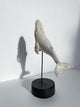 Ceramic sculpture “Albino humpback whale”, porcelain whale miniature