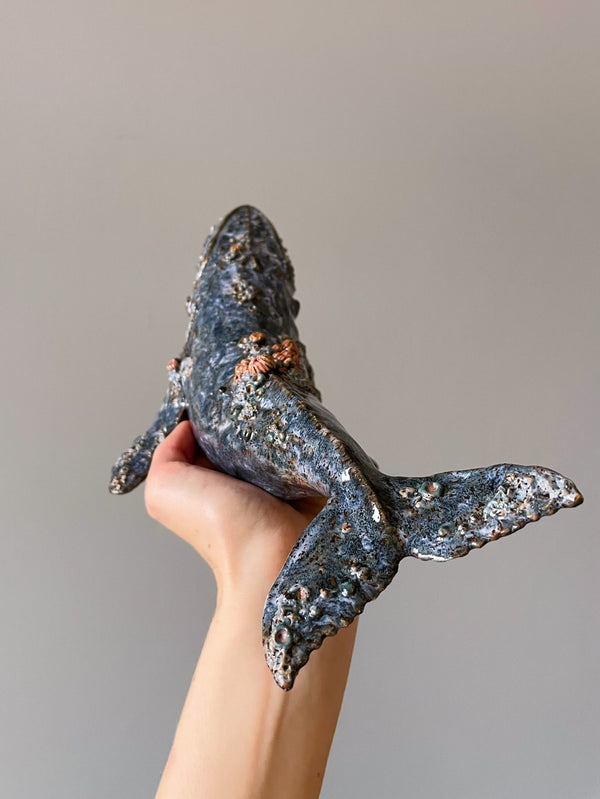 Humpback whale made of ceramics