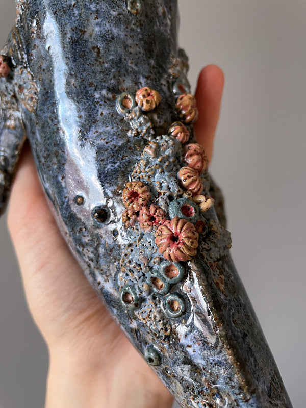 Humpback whale made of ceramics