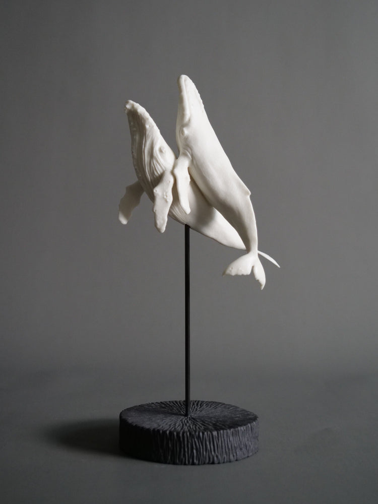 Dancing porcelain whales