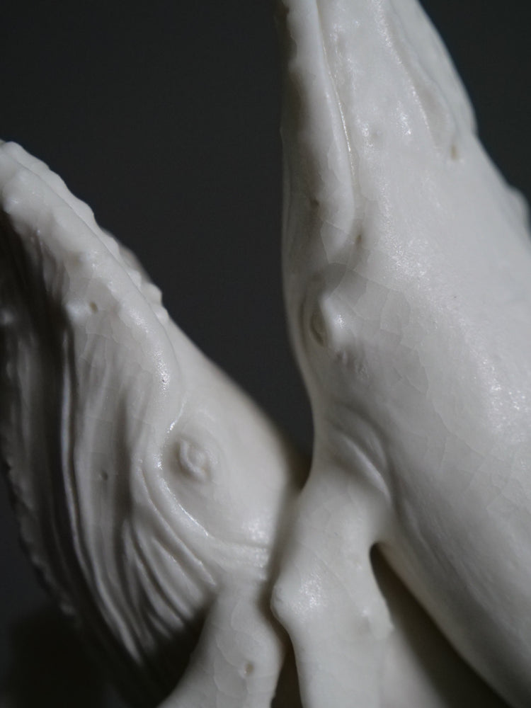 Dancing porcelain whales