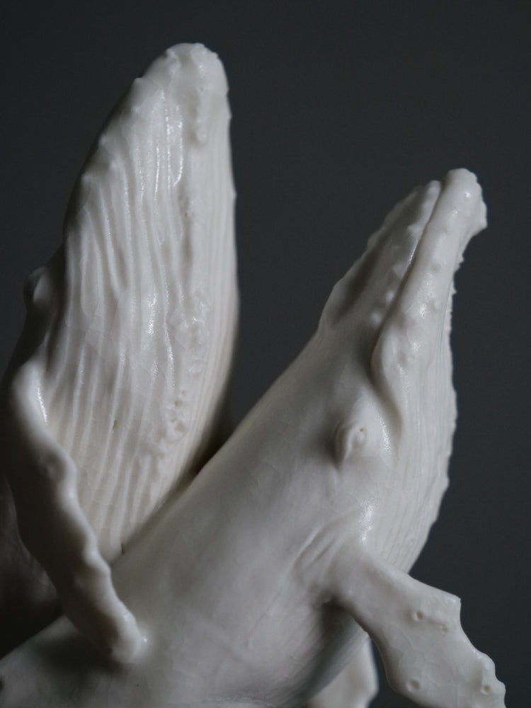 Dancing porcelain whales
