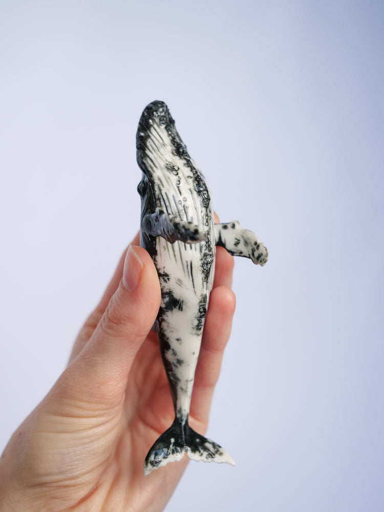 Whale Sammy: small, black & white, hanging