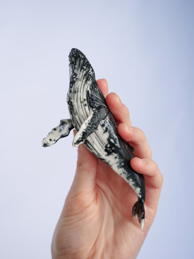 Whale Sammy: small, black & white, hanging