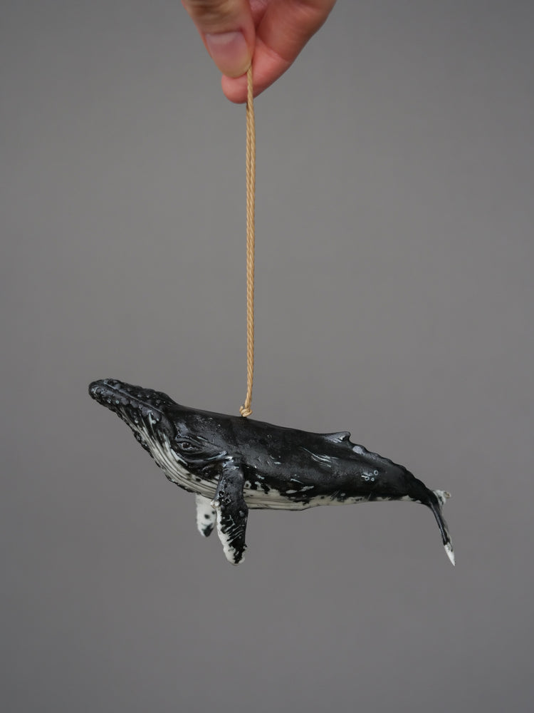 Whale Sammy: small, black & white, hanging