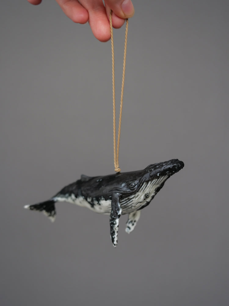Whale Sammy: small, black & white, hanging