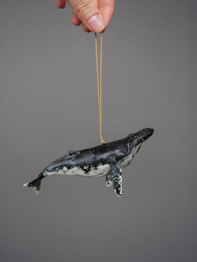 Whale Sammy: small, black & white, hanging