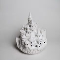 Castle night light, ceramics, with garland for kids room, magic fortress on cliff, lamp warm light, hogwarts interior decor, nightlight