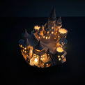 Castle night light, ceramics, with garland for kids room, magic fortress on cliff, lamp warm light, hogwarts interior decor, nightlight