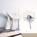 Whale tail for shelf, white ceramic undersea animal, handmade