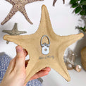 Starfish couple made of ceramics mounted on wall, seaside creatures, coastal style stars