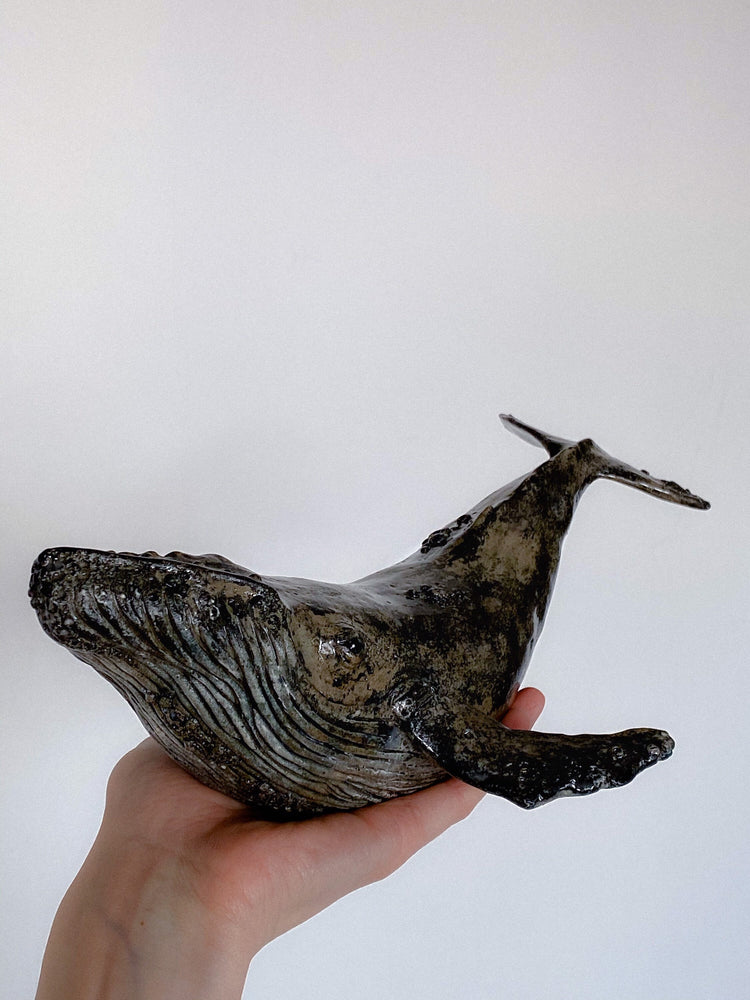 Humpback whale made of ceramics