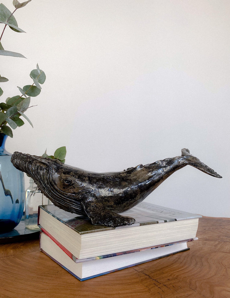Humpback whale made of ceramics