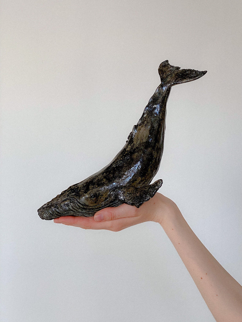 Humpback whale made of ceramics