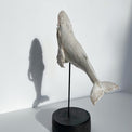 Ceramic sculpture “Albino humpback whale”, porcelain whale miniature