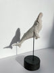 Ceramic sculpture “Albino humpback whale”, porcelain whale miniature
